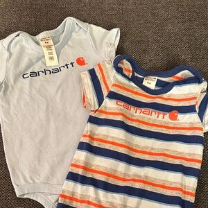 Carhartt matching short sleeve onesies - washed but never worn NWOT